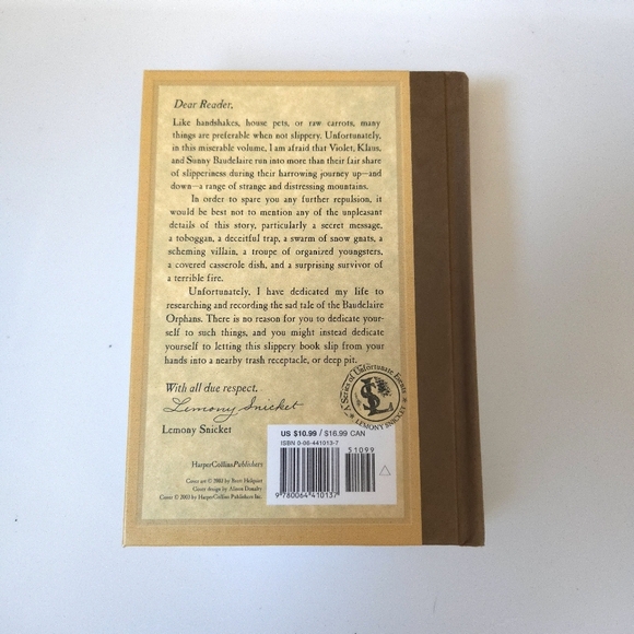 A Series of Unfortunate Events: The Slippery Slope Hardcover Book #10 - Picture 3 of 5